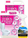 Pro-Kleen 2 x 5 Litres Concentrate Pink Toilet Fresh Flush Liquid for Caravans Motorhomes Boats + 750ml Caravan Black Streak Remover