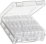 24 Slots Diamond Art Storage Containers, Diamond Painting Art Accessories Storage Case Small Clear Bead Craft Storage Box with Lid Transparent Rectangle Storage Boxes for Seed Rhinestones (1 Pack)