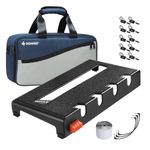 Donner Guitar Effects Pedal Board, Pedalboard Power Supply Set DB-S100 with Convertible Bag Backpack, 60 inch Adhesive Backed Hook-and-Loop and Mounting Device,Small-14.46 inch x 7.51 inch x 2.04 inch