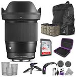 Sigma 16mm F1.4 DC DN Contemporary Lens for Sony E Mount Cameras with Altura Photo Advanced Accessory and Travel Bundle