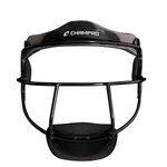 CHAMPRO The Grill Defensive Fielder's Protective Steel Frame Softball Face Mask, BLACK, Youth