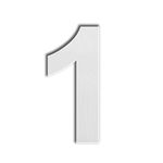 QT Modern House Number - 6 Inch - Brushed Stainless Steel (Number 1 One), Floating Appearance, Easy to install and made of solid 304