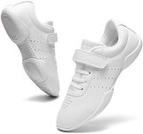 LANDHIKER Girls Cheer Shoes White Cheerleading Shoes Dance Athletic Training Tennis Breathable Youth Dancing Lightweight Competition Comfortable Cheer Sneakers