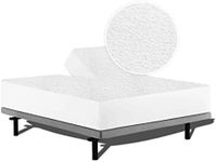 Split-Head-Mattress-Protector for Adjustable Half Split Beds - 100% Waterproof Terry Cotton, Flex Top 18 Inch Deep Pocket, King Size - 32 Inch Split from The Top