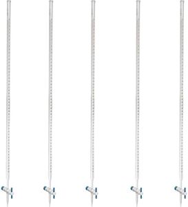 GSC International 9280-2-5 Burette made from Borosilicate Glass with PTFE Stopcock, 50ml capacity. Pack of 5.
