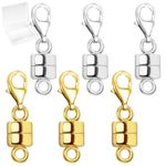 MKCYD Magnetic Necklace Clasps with Lobster Clasp,14K Gold and Silver Magnetic Jewelry Clasps for Necklaces Extender Magnetic Clasp Bracelet Closures