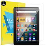 MoKo Screen Protector Fits Amazon Fire HD 8 & 8 Plus Tablet (12th Generation/10th Generation, 2024/2022/2020 Release) 8", Anti-Scratch 9H Hardness HD Clear Tempered Glass Screen Film, 2Pack, Clear