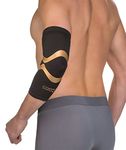 Copper Fit Pro Series Performance Compression Elbow Sleeve, Black with Copper Trim, Large
