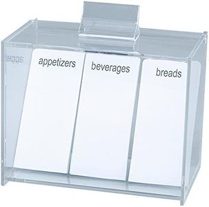 Meadowsweet Kitchens Create Your Own Recipe Card Box - Clear Acrylic Recipe Card Box with Recipe Card Holder Slot on Top & 12 Tab Dividers - Recipe Card Organizer Box for 4x6 or Smaller Recipe Cards