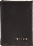 Ted Baker Men's Core sml Bifold Leather Travel Accessory- Bi-Fold Wallet, DK-Brown, One Size, 114154