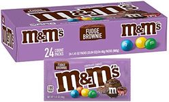 M&M'S Fudge Brownie Singles Size Chocolate Candy, 1.41 oz. 24-Count Box