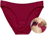 Slick Chicks Women’s High Waisted Brief - Adaptive Underwear for Women w/Side Fasteners & Full Coverage (XXL,Plum)