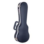 Crossrock Ukulele Hard Case, fits Soprano Ukulele, Super Lightweight ABS Molded Hard Case in Black, (CRA860SUBK)