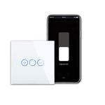 CNBINGO Smart Dimmer Switch for Dimmable LED Light, Voice Control by Alexa, Remote Control by Smart Life App, WiFi Touch Light Switch with Glass Wall Plate, Backlight, Neutral Wire Required
