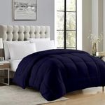 ATK-8 Bedding- Machine Washable 100% Cotton Comforter Double Bed King Size 400 GSM Winter Comforter (92 x 106 Inches) Blanket/Quilt/Rajai - King Comforters | Navy Blue