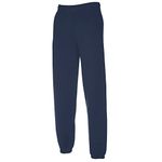 Fruit of the Loom Leisure Pants Jogging Pants with Elastic Leg end - Men, Dark Blue, XXL