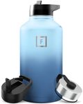 IRON °FLASK Sports Water Bottle - 64 Oz 3 Lids (Straw Lid), Leak Proof - Stainless Steel Gym & Sport Bottles for Men, Women & Kids - Double Walled, Insulated Thermos, Metal Canteen
