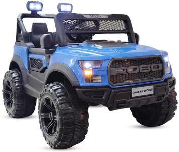 SHAKYA WORLD POBO Battery Operated Jeep for Kids Ride on with Music & Light Electric Car Jeep, Blue