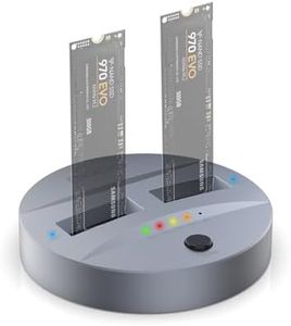 GODO NVMe/SATA M.2 Duplicator Dual-Bay Offline Clone USB C to NVME/SATA Docking Station for M2 SSD M Key and B+M Key Hard Drives Enclosure, Tool Free Aluminum10 Gbps USB3.1 Gen2 Type-C Adaptor