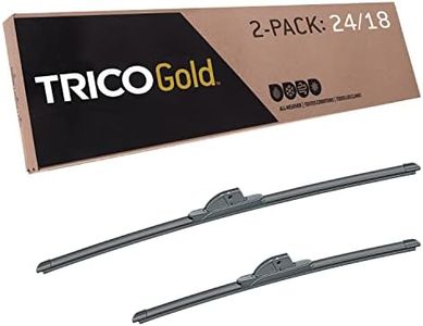 TRICO Gold Wiper Blade 24 & 18 inch Fits Select Chevrolet, Toyota, Hyundai, Kia, Nissan, GMC, Dodge, Subaru, BMW, Lexus, Model Years (18-2418)