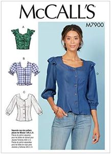 McCall's M7900 Misses' Tops Sewing Pattern, Size 14-16-18-20-22