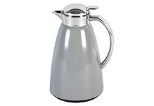 Emsa Campo F4130100 Insulated Jug | 1 L Capacity | Quick Tip Closure | 100% Leak-Proof | 12 Hours Warm, 24 Hours Cold | Premium Stainless Steel | Easy to Clean | Pastel Grey