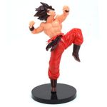 Daiyamondo Premium Anime Action Figure- Unlease The Power of Highly Detailed Collectible with Dynamic Pose (Goku Red Punch)(15cm Height)