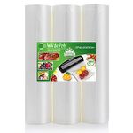 WVacFre 3 Pack 20x600cm Textured Vacuum Sealer Bags for Food Saver,BPA Free and Heavy Duty Embossed Vacuum Seal Food Saver Bags,Great for Sous Vide Vaccume Sealer PreCut Bag