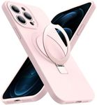 Designed for iPhone 12 Pro Case with Magnetic Invisible Stand Compatible with MagSafe Military Drop Tested Shockproof Silicone iPhone 12 Pro Phone Cases for Women Men MOM Gift 6.1'' 2020, Pink