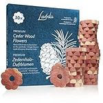 LAVODIA 20x Premium Cedar Wood Rings Infused with Cedar Oil - Moth Repellent for Wardrobes, FSC Certified Moth Trap and Mothballs, Natural Moth Protection for Clothes Storage - 4.5 cm