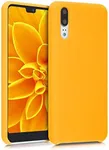 kwmobile Case Compatible with Huawei P20 Case - TPU Silicone Phone Cover with Soft Finish - Saffron Yellow