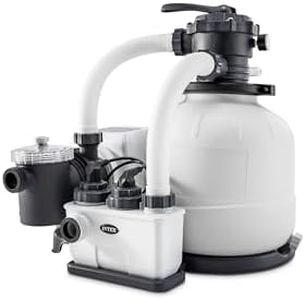 INTEX QX2100 Krystal Clear Sandfilterpumpe mit Salzwassersystem & Zeitschaltuhr, Filteranlge für Pool bis 32.200 l, Poolfilter Sandfilter, Wasserfluss 7900 L/h, Systemfluss 6000 L/h (26676)