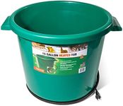 Farm Innovators HT-200 16 Gallon Plastic Heated Livestock Pet Farm Animal Water Bucket Tub with Hidden De-Icer Heating Element, Green