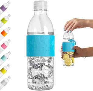 Copco Hydra Water Bottle with Spill-Resistant Lid, 16.9 oz - Reusable Tritan Non-Slip Sleeve, Twist-Open Body - BPA-Free, Leak-Proof, Durable & Portable for Gym, Office, School (Light Blue)