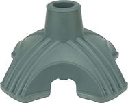 Waydaw Cane Tip, Quad Base Attachment, Self Standing Rubber Foot Pad Replacement, Compatible with 3/4" Walking Sticks, Cane Accessories for Women and Men (Gray)