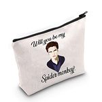 LEVLO Twilight Movie Cosmetic Make Up Bag Twilight Edward Quote Gift Will You Be My Spider Monkey Edward Makeup Zipper Pouch Bag for Women Girls(My Spider Monkey)