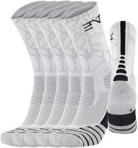 ELITE-N-TITLED Elite Sport Socks (5PK White)