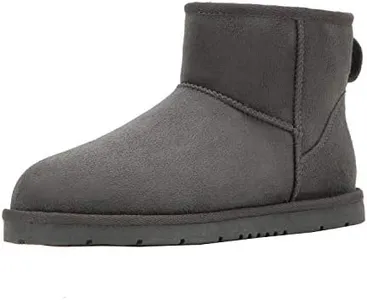 CLPP'LI Womens Classic Mini Winter Snow Boots - Grey - 6