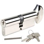 DIDA® 70mm Thumb Turn Euro Cylinder Lock 35T/35 UPVC Barrel Lock with 3 Keys Anti-Pick Anti-Bump Anti-Drill Door Barrel Lock with Key Euro Single Cylinder Lock Barrels High Security BS EN 1303:2005