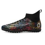 Football Boots Men Cleats Soccer Shoes Professional Spikes Football Competition Shoes Boys' Soccer Shoes Lace Up Training Sneakers 9 UK