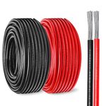 8 Gauge Marine Wire Tinned Copper Boat Cable, Standard USA OFC Oxygen Free Copper Wire for Automotive Boat Speakers Solar Outdoors (8 Gauge 10FT Red+10FT Black)