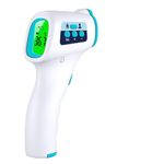 ByFloProducts Forehead Thermometer, Non Touch Digital Thermometer for Adult and Baby, Digital Infrared Thermometer, Fast and Accurate Reading with Fever Alarm, Blue