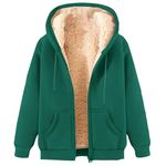 Yolimok Mens Fleece Jackets Full Zip,Cardigans For Men Uk Zip Up Hoodie With Hood Sherpa Fleece Jackets Men Fleece Hoodie Long Sleeve Windproof Warm Tops Thick Coats With Pockets Outerwear Green