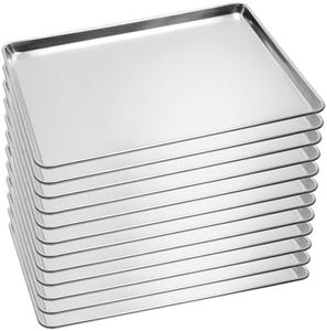 BIEAMA 12 Pack Full Size Baking Sheet Pan Aluminum Commercial Pan for Oven Freezer Bakery Hotel Restaurant 26" × 18"