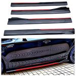 AMAIR Car Running Boards Side Steps for Toyota 4Runner FJ Cruiser RAV4 Camry Land Cruiser Tundra Alphard,Side Skirt Wing Diffuser Guard Pedals Splitter Diffuser Body Kit,A/Blackred