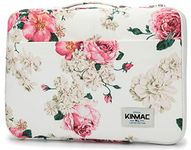 Kinmac 360° Cushion Protective Waterproof Laptop Case Bag Sleeve with Handle Compatible with LG Gram 16 inch and 15.6 inch-16 inch Laptop (Peony)