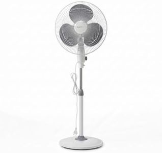 amazon basics 16-Inch Pedestal Fan | Tilting Head | 1400 RPM | Silent Operation| 400mm Sweep Length (Grey) (ABPFNS)