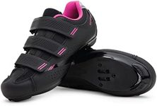 tommaso Pista Women's Road Bike Cycling Spin Shoe Dual Cleat Compatibility - Black/Pink - 38