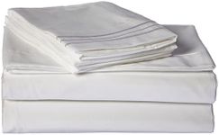 Sweet Home Collection Supreme 1800 Series 4pc Bed Sheet Set Egyptian Quality Deep Pocket - Queen, White