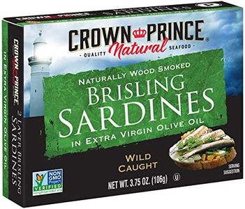 Crown Prince Natural Two Layer Brisling Sardines in Extra Virgin Olive Oil, 3.75-Ounce Cans (Pack of 12)